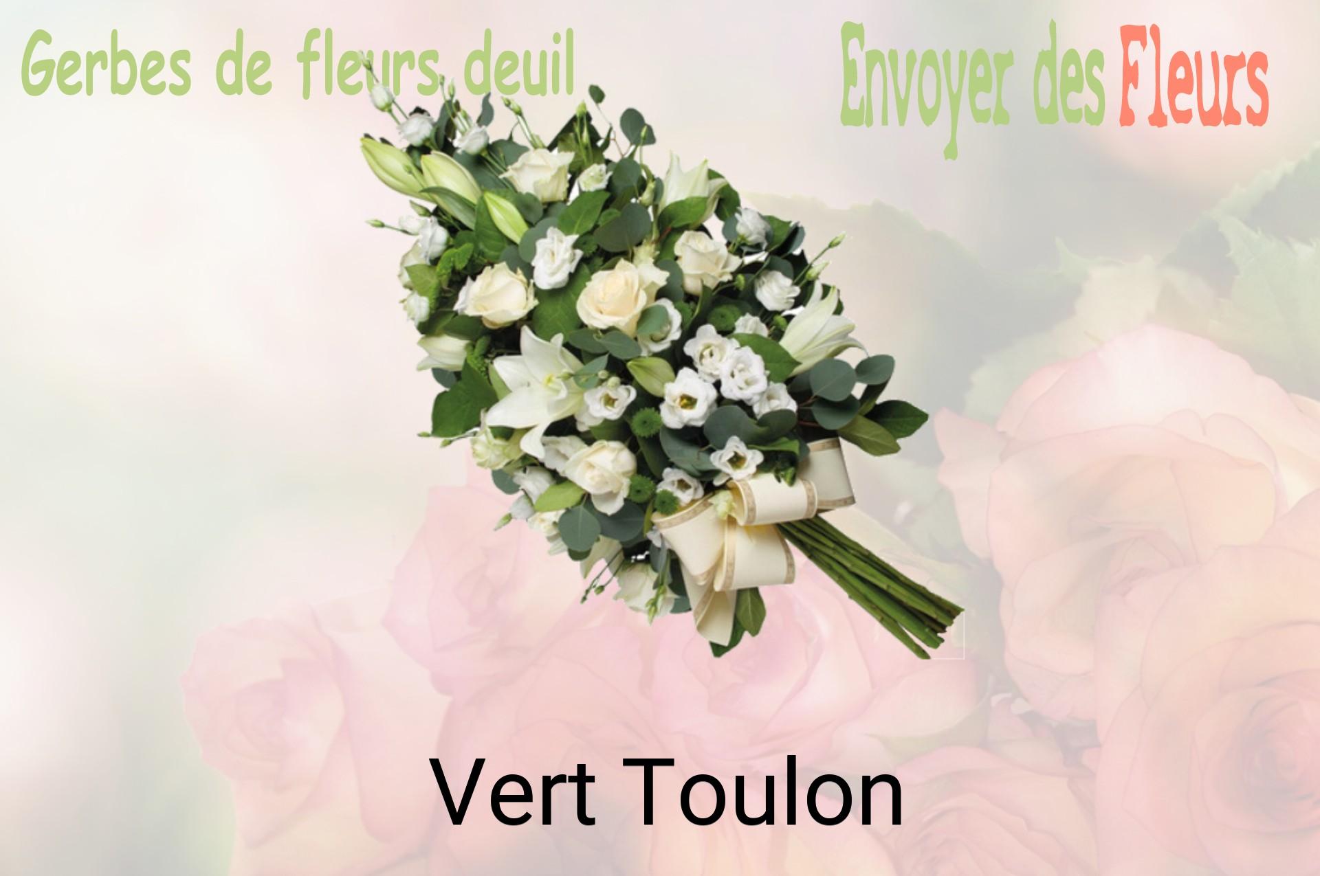 Gerbe de fleurs de deuil livrée à Vert-Toulon
